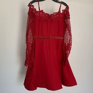 Soieblu Off Shoulder Red dress
